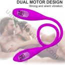 UAE-Double Headed Vibrator Waterproof 7 Speed  Charging Couple Women Anal sex Toy