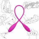 UAE-Double Headed Vibrator Waterproof 7 Speed  Charging Couple Women Anal sex Toy