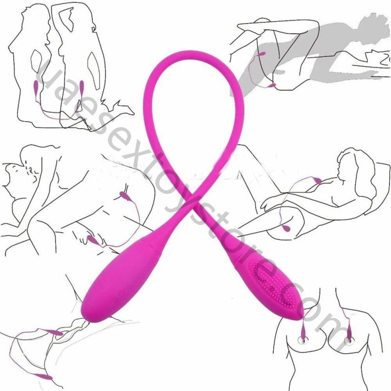 UAE-Double Headed Vibrator Waterproof 7 Speed  Charging Couple Women Anal sex Toy - Image 5