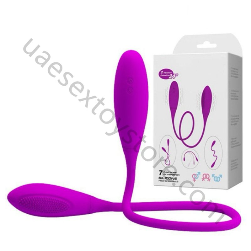 UAE-Double Headed Vibrator Waterproof 7 Speed  Charging Couple Women Anal sex Toy