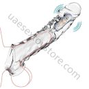 Enhancer Sleeve Cock Vibrator Ring BIGGER Penis Extender Girth Condom Reusable
