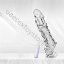 Enhancer Sleeve Cock Vibrator Ring BIGGER Penis Extender Girth Condom Reusable
