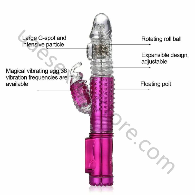 UAE-Rabbit Vibrator G-Spot Dildo Vibe Waterproof Massager Sex Toys For Women Female - Image 2