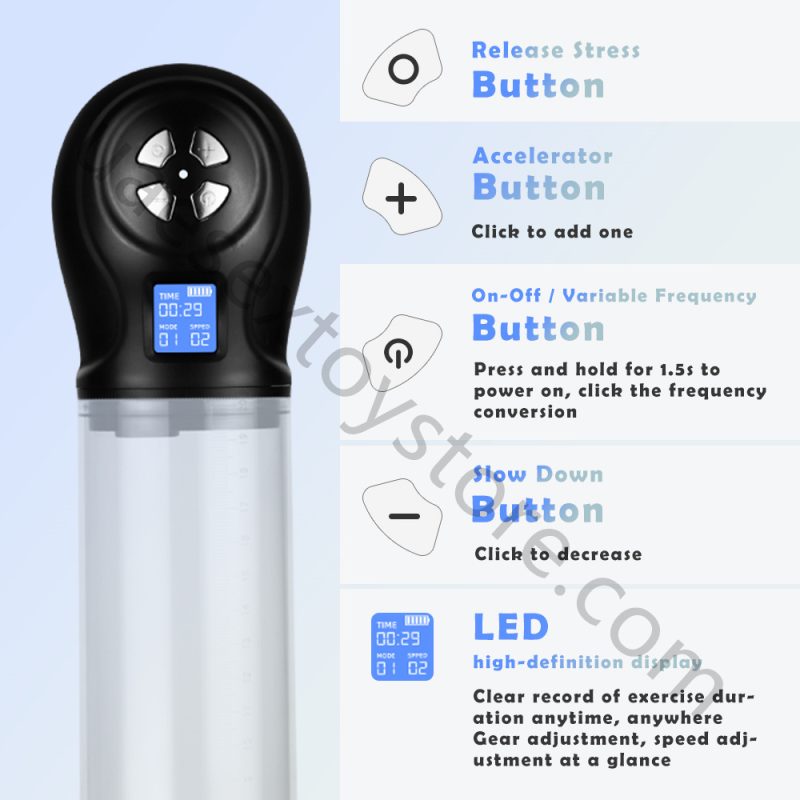 Dubai Sex Toys - Electric Vacuum Penis Pump for Men - Image 4
