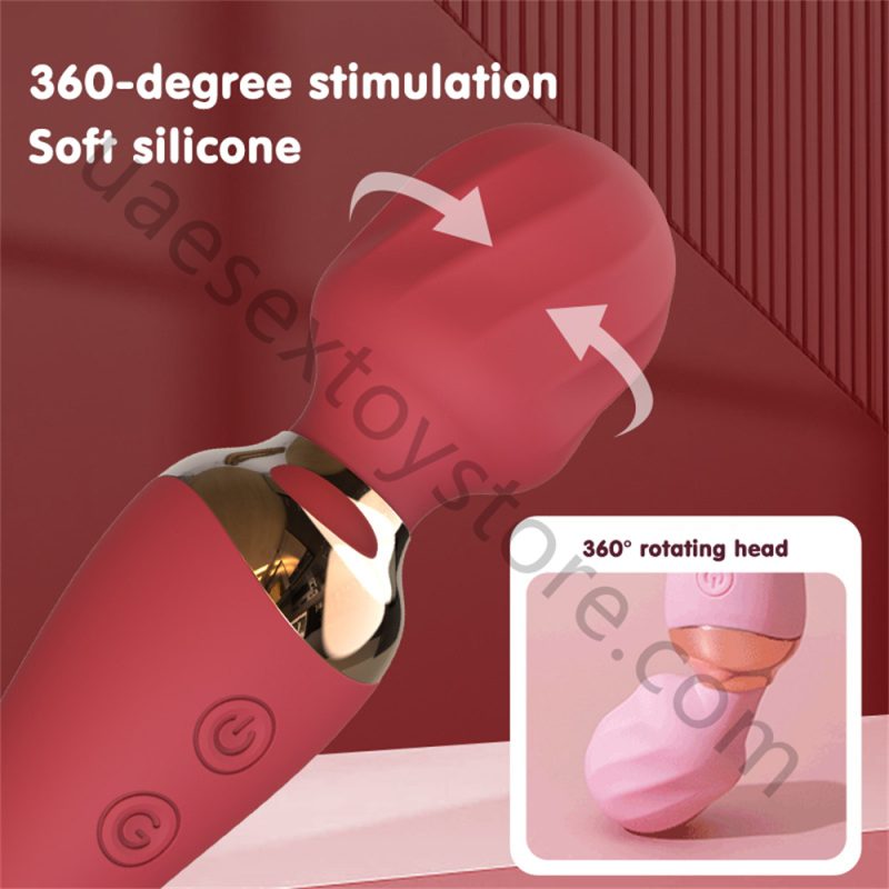 UAE-Electric Handheld Dual Head Vibrator for Women 10 Vibration Patterns USB Rechargeable - Image 3