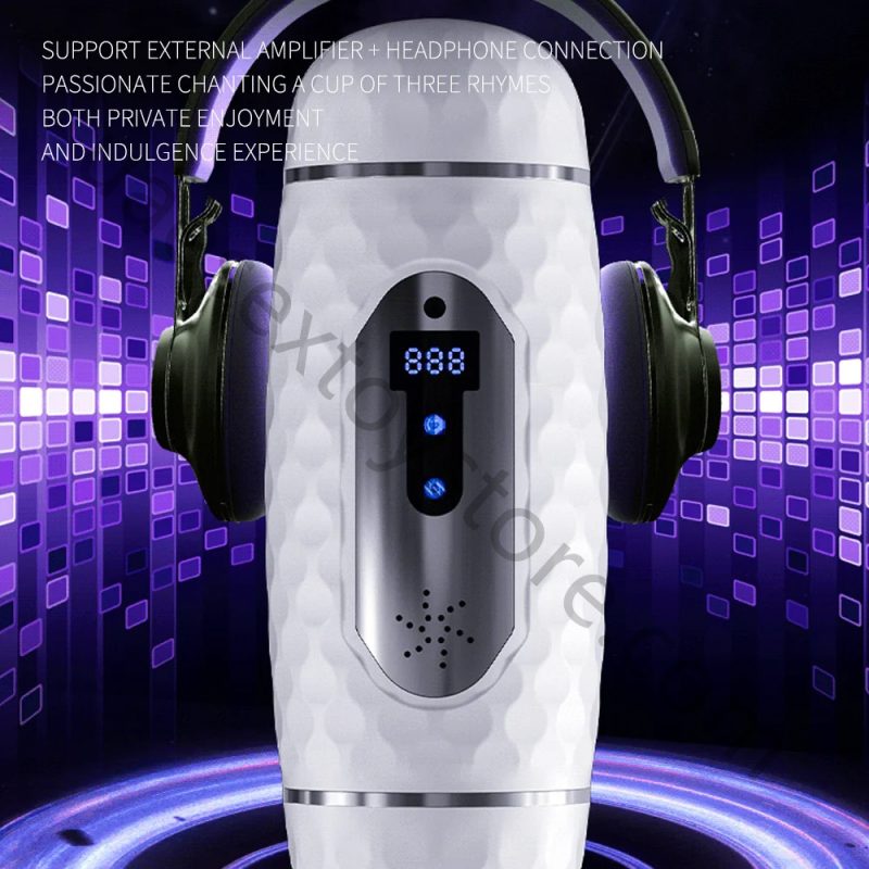 UAE-Voice Interaction Double Head Vibrator Masturbation Cup Male Men - Image 2