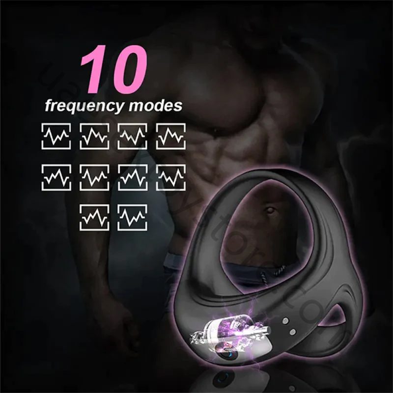 Rechargeable Stretchy Vibrating Cock-Dick-Ring-Penis Enhancer Toy For Men Couple - Image 4