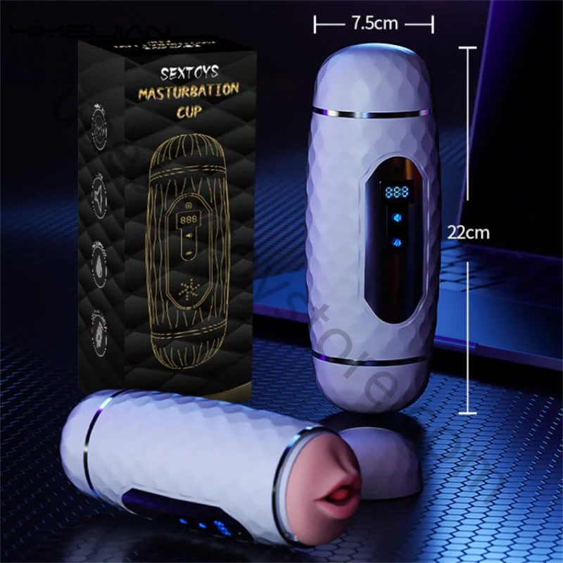UAE-Voice Interaction Double Head Vibrator Masturbation Cup Male Men - Image 5