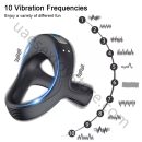Rechargeable Stretchy Vibrating Cock-Dick-Ring-Penis Enhancer Toy For Men Couple