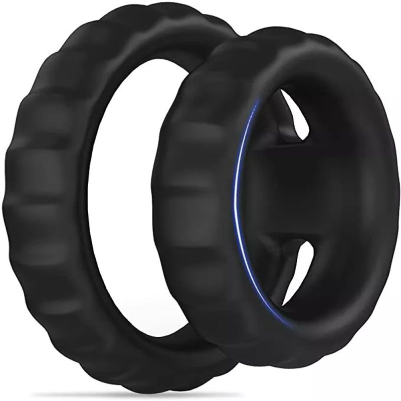 Penis Cock Ring Clit G-spot Stimulator Couple Silicone Dildo Sex Toys For Men US