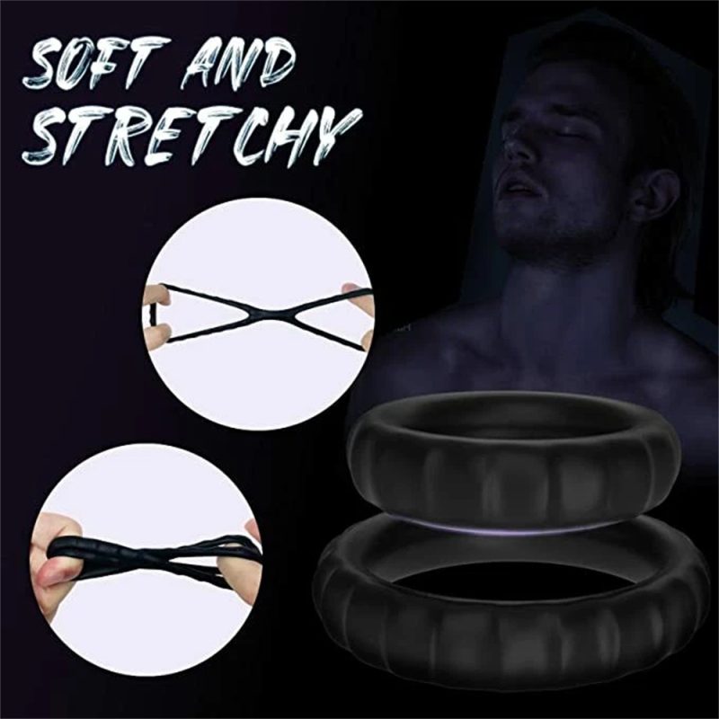 Penis Cock Ring Clit G-spot Stimulator Couple Silicone Dildo Sex Toys For Men US - Image 4
