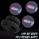 Penis Cock Ring Clit G-spot Stimulator Couple Silicone Dildo Sex Toys For Men US